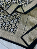 Celebrity Style Nita Ambani Inspired Pure Handloom Katan Banarasi Silk Saree with Meena Butta