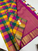 Traditional Paalum Pazhamum Handloom Kanchipuram Silk Saree