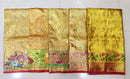 Celebrity Style - Golden Tissue Bridal Kanchipuram Silk Saree with Embroidery Work Border