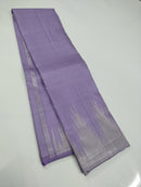 Lavender Temple Border Handloom Kanchipuram Silk Saree