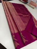 Catalogue - Pure Handloom Kanchipuram Silk Saree with Trendy Dancing Girl Border Butta