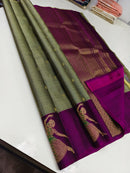 Catalogue - Pure Handloom Kanchipuram Silk Saree with Trendy Dancing Girl Border Butta