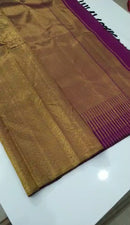 Green Majentha Korvai Raising Temple Border Kanchipuram Silk Saree
