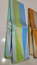 Catalogue - Multi Colour 8 Kol Korvai Temple Design Handloom Kanchipuram Silk Saree