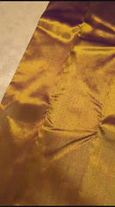 Dual Shade Purple Pink Raising Temple Border Kanchipuram Silk Saree