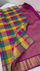 Traditional Paalum Pazhamum Handloom Kanchipuram Silk Saree