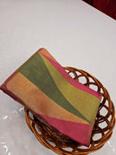 Multi Colour 8 Kol Korvai Temple Design Handloom Kanchipuram Silk Saree