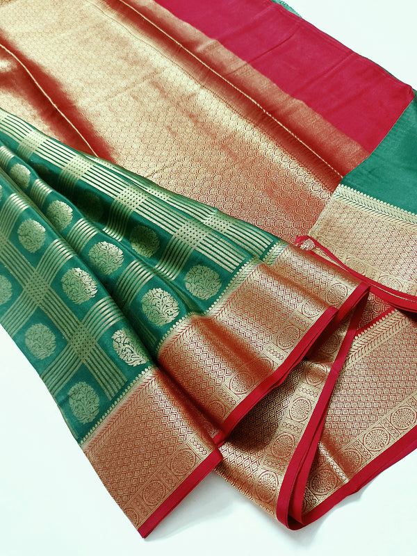 Green Mysore Crepe Silk Saree