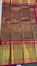 Brown Kanchipuram Handloom Silk Saree with Belthari Design