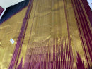 Black Maroon Korvai Raising Temple Border Kanchipuram Silk Saree