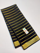 Black Mysore Crepe Silk Saree