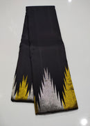 Black Temple Border Kanchipuram Silk Saree