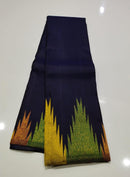 Navy Blue Temple Border Kanchipuram Silk Saree