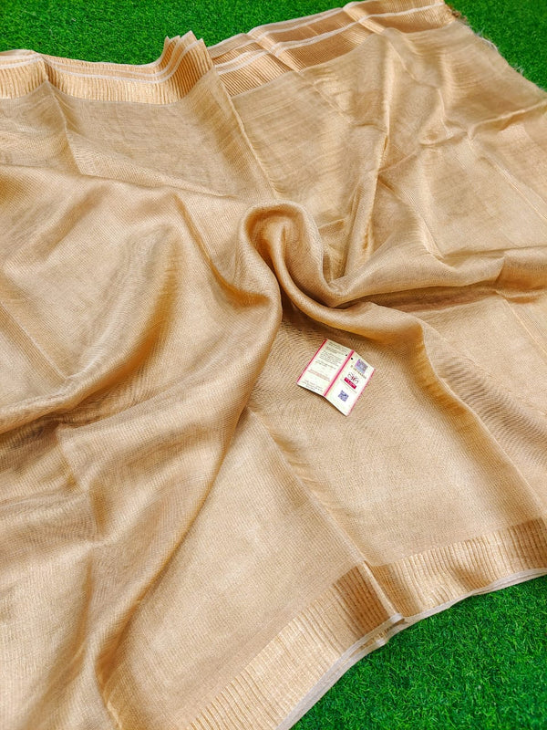 Golden Tissue Tussar Silk