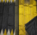 Black Temple Border Kanchipuram Silk Saree