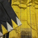 Black Temple Border Kanchipuram Silk Saree