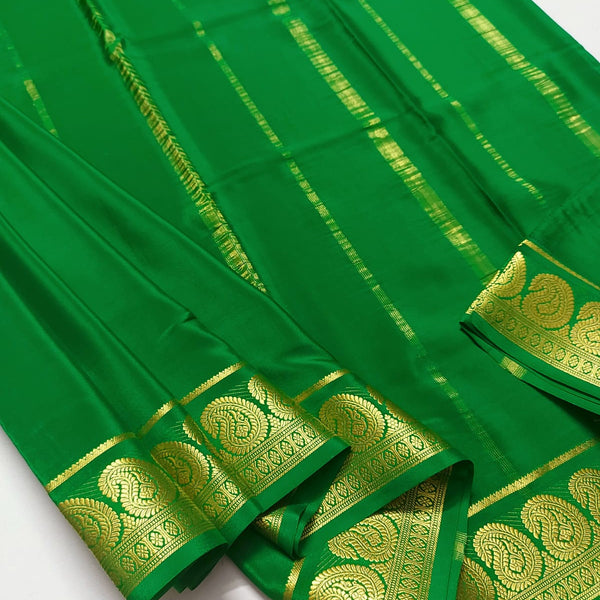 Deep Green Color Mysore Silk Saree (031901815)