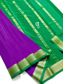 Purple Mysore Crepe Silk Saree