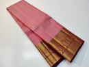 Pink Checked Kanchipuram Silk Saree