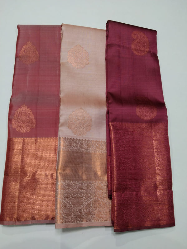 Copper Zari Kanchipuram Silk Sarees