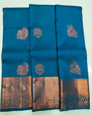 Pastel Shade Copper Zari Kanchipuram Silk Sarees