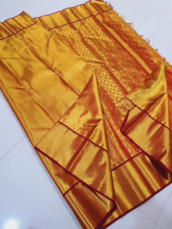 Bridal Golden Tissue Kanchipuram Silk Sarees