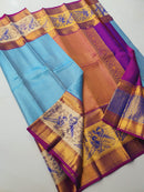 Bridal Kanchipuram Silk Saree with Designer Border
