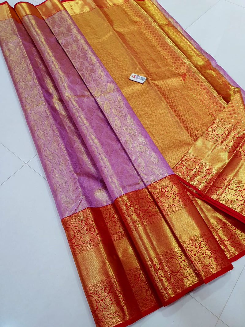 Celebrity Style Pink Bridal Kanchipuram Silk Saree