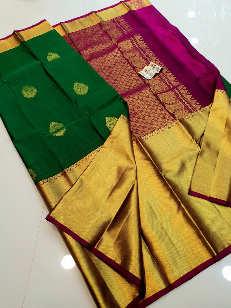 Buy Kanchipuram Silk Sarees Online - Brand Mandir