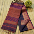 Maheshwari Silk Cotton Tissue Zari Checks Sarees