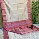 Maheshwari Silk Cotton Tissue Zari Checks Sarees