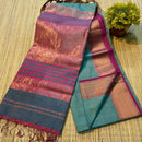 Maheshwari Silk Cotton Tissue Zari Checks Sarees