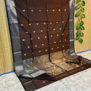 Maheshwari Silk Cotton Silver Zari Lotus Butta Sarees