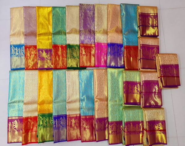 Exclusive Pallaku Design Bridal Kanchipuram Tissue Silk Sarees Collection