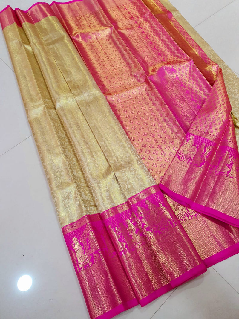 Exclusive Pallaku Design Bridal Kanchipuram Tissue Silk Sarees Collect