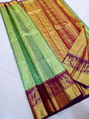 Exclusive Pallaku Design Bridal Kanchipuram Tissue Silk Sarees Collection