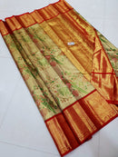 Bridal Kanchipuram Silk Saree with Unique 3D Birds Design