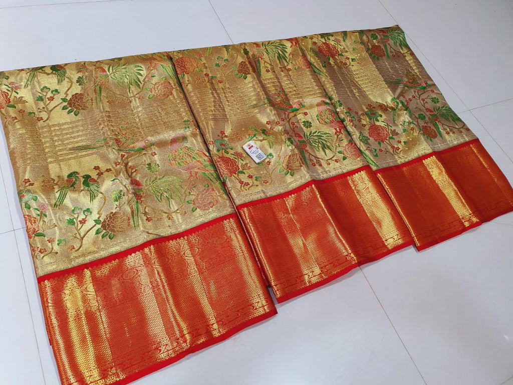 🌸1-6 sarees Pure kanchipuram silk sarees handwoven with 2 g pure jari  exclusive bridal collection😍16400₹ 🌸7,8 sarees : 13700₹😍2g pure kan… |  Instagram