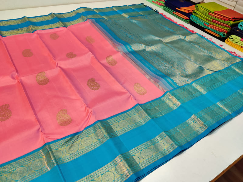 Pink Korvai Kanchipuram Silk Saree