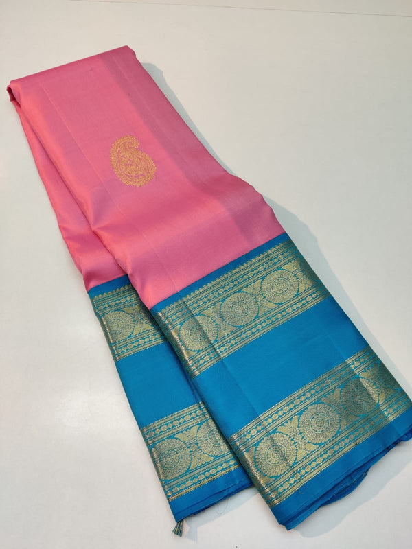 Pink Korvai Kanchipuram Silk Saree