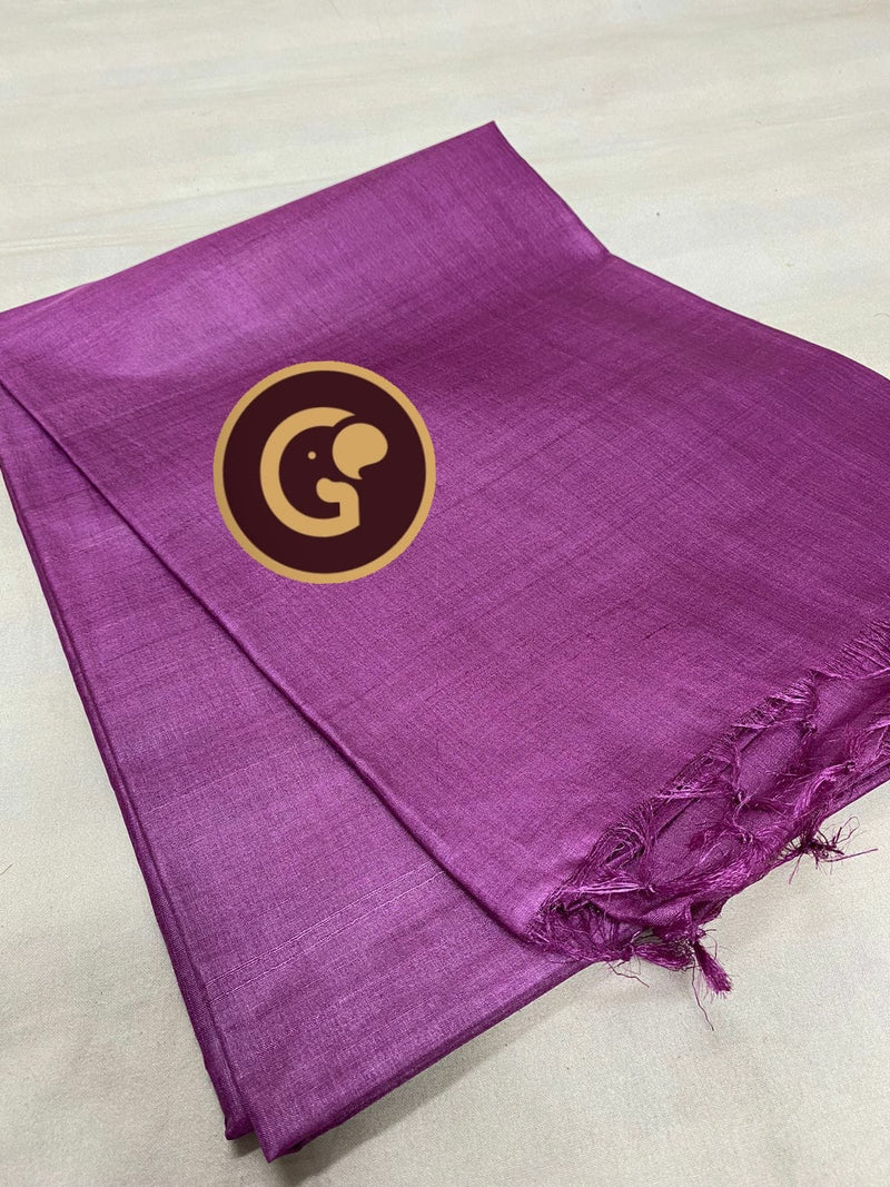 Plain Tussar Silk Sarees Collection