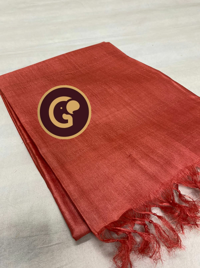 Plain Tussar Silk Sarees Collection