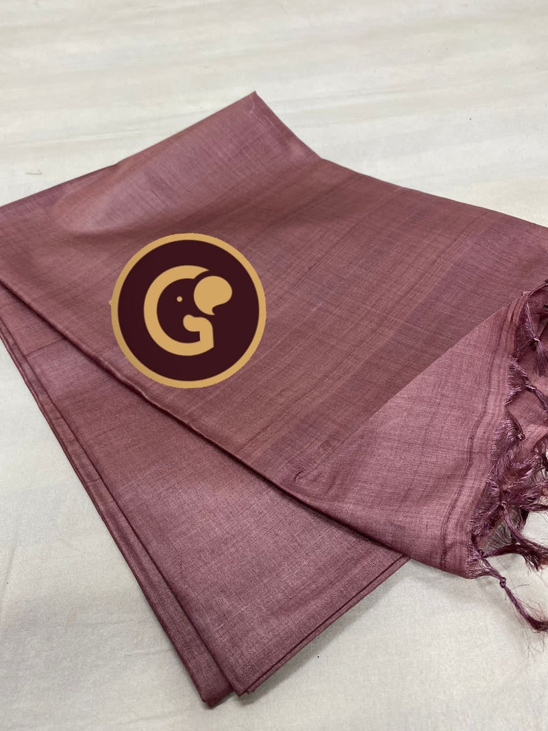 Plain Tussar Silk Sarees Collection