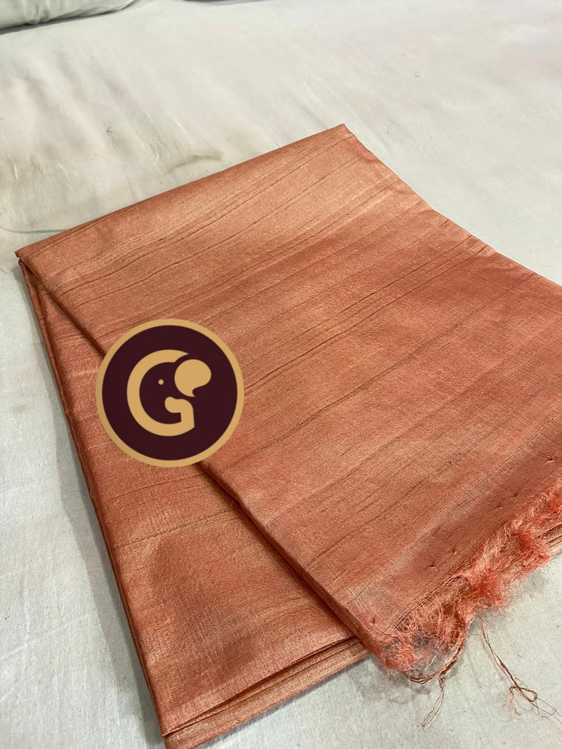 Plain Tussar Silk Sarees Collection