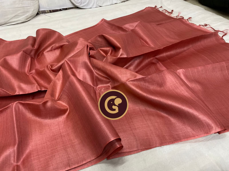 Plain Tussar Silk Sarees Collection