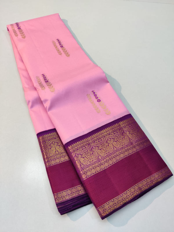Pink Korvai Kanchipuram Silk Saree