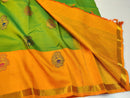 Yellowish Green Kanchipuram Silk Saree