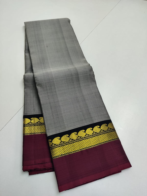 Grey Kanchipuram Silk Saree