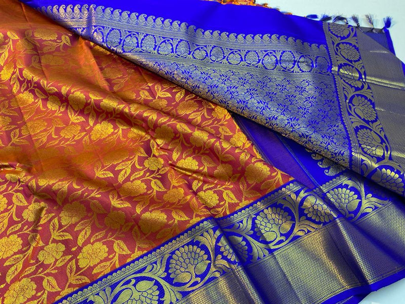 Kanchipuram Blended Korvai Fancy Silk Sarees 146 – Kanchipuram Lakshaya  Silks - Manufacturer