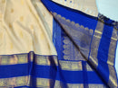 Half White Korvai Kanchipuram Silk Saree